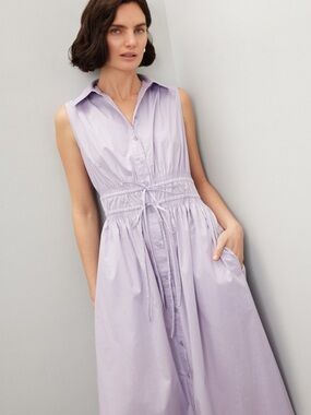 Thakoon perfect summer midi dress in Lavander Cotton Lightweight